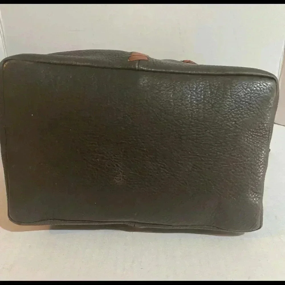 Carlos falchi dark brown leather hobo handbag